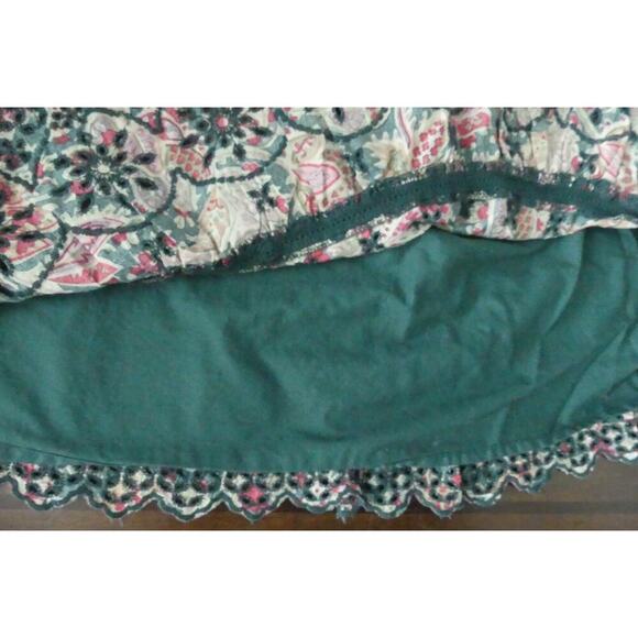 Jennifer & Grace Floral Eyelet Skirt Size M Tiered Embroidered Boho Cotton - Picture 4 of 6